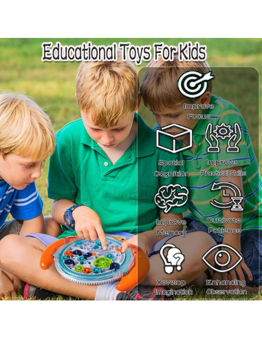 Juego de Laberinto 3D JRD&BS Naranja para Niños y Adultos