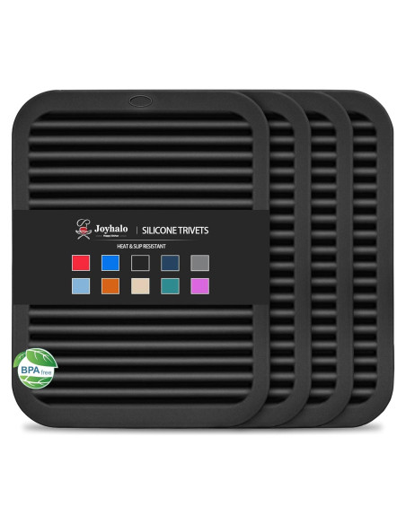 Trivetes de Silicona Joyhalo 4 Piezas Resistentes al Calor