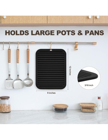 Trivetes de Silicona Joyhalo 4 Piezas Resistentes al Calor