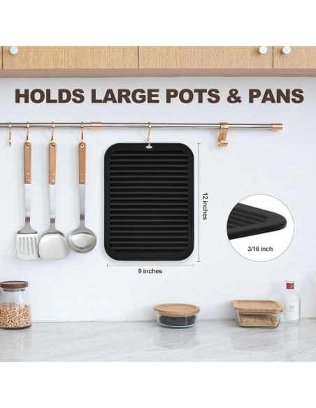 Trivetes de Silicona Joyhalo 4 Piezas Resistentes al Calor