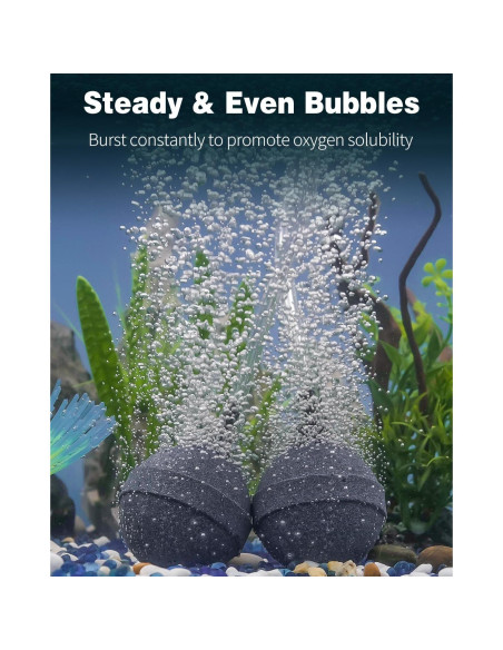 Pawfly Piedra de Aire 4.95 cm Difusor de Oxígeno Acuario Paquete de 2