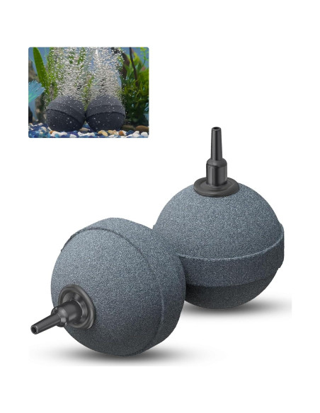 Pawfly Piedra de Aire 4.95 cm Difusor de Oxígeno Acuario Paquete de 2