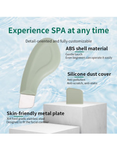 Espátula de limpieza facial Baotuiok JG01 - Acero inoxidable verde 2