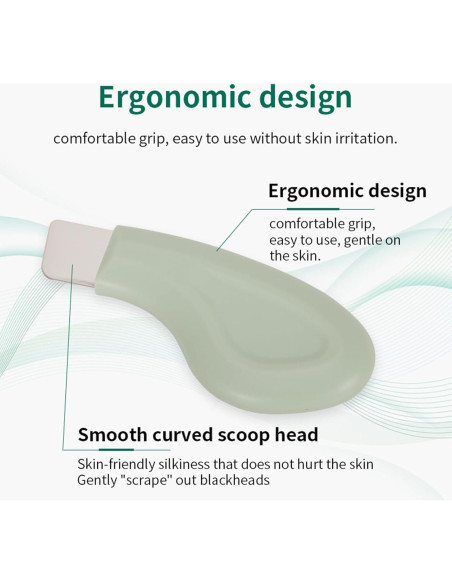 Espátula de limpieza facial Baotuiok JG01 - Acero inoxidable verde