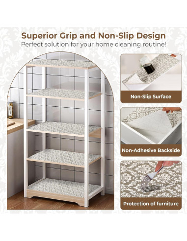 Forro de Estante Antideslizante Coavas 30.48x299.72cm Beige