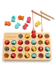 Juego de Pesca Magnético de Madera Coogam - Juguete Educativo