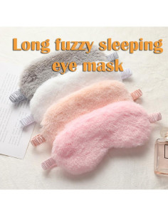 Máscara de Sueño de Felpa AKOAK Rosa Profundo, Suave y Cómoda 2