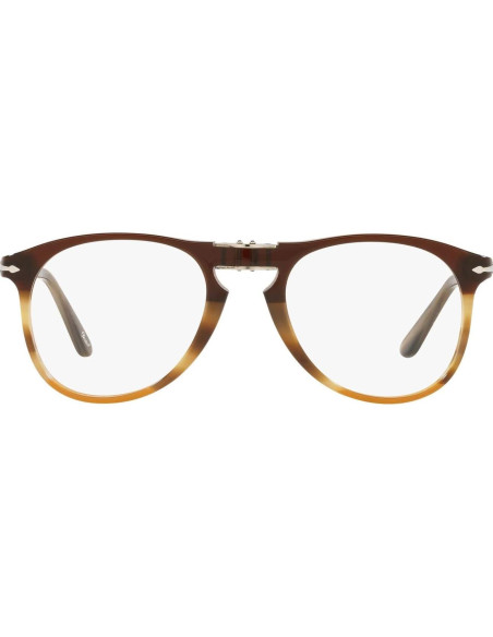 Montura de Gafas de Prescripción para Hombre Persol PO9714VM Marrón Rayas Montura de Gafas de Prescripción para Hombre Persol PO9714VM Marrón Rayas