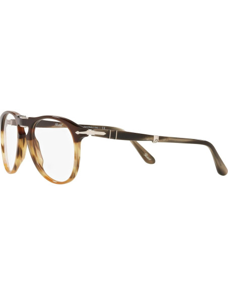 Montura de Gafas de Prescripción para Hombre Persol PO9714VM Marrón Rayas Montura de Gafas de Prescripción para Hombre Persol PO9714VM Marrón Rayas