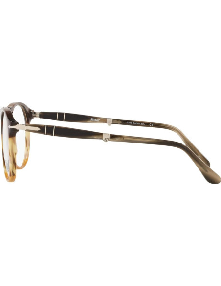 Montura de Gafas de Prescripción para Hombre Persol PO9714VM Marrón Rayas Montura de Gafas de Prescripción para Hombre Persol PO9714VM Marrón Rayas