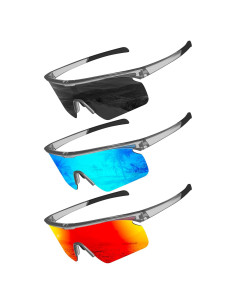 Gafas de sol deportivas OUKEMAX polarizadas UV400 - 3 paquetes