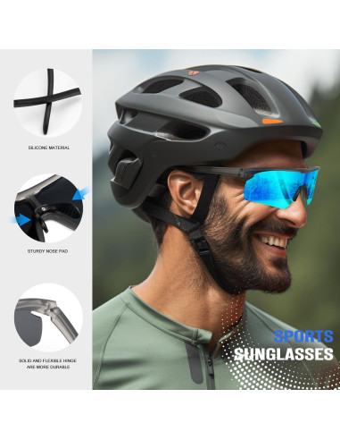 Gafas de sol deportivas OUKEMAX polarizadas UV400 - 3 paquetes