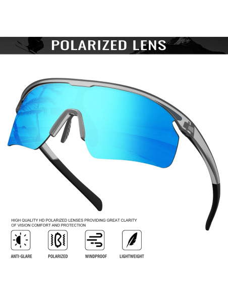 Gafas de sol deportivas OUKEMAX polarizadas UV400 - 3 paquetes