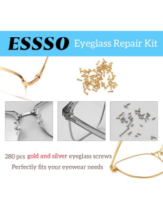 Kit de Reparación de Gafas ESSSO con Tornillos y Destornillador 5-en-1 2