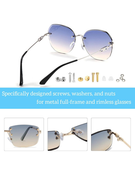 Kit de Reparación de Gafas ESSSO con Tornillos y Destornillador 5-en-1