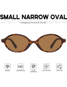 Gafas de sol ovaladas Mosanana MS52477 UV400 para mujeres 2