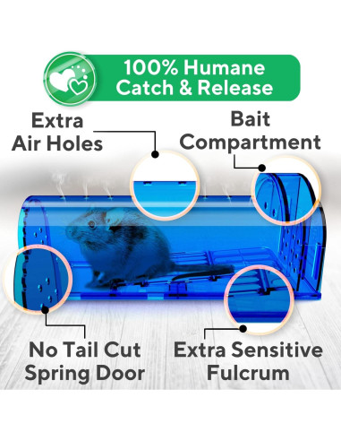 Trampas Humanas para Ratones GEROSSI - Paquete de 2 Reutilizables