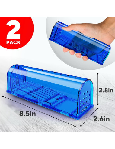 Trampas Humanas para Ratones GEROSSI - Paquete de 2 Reutilizables