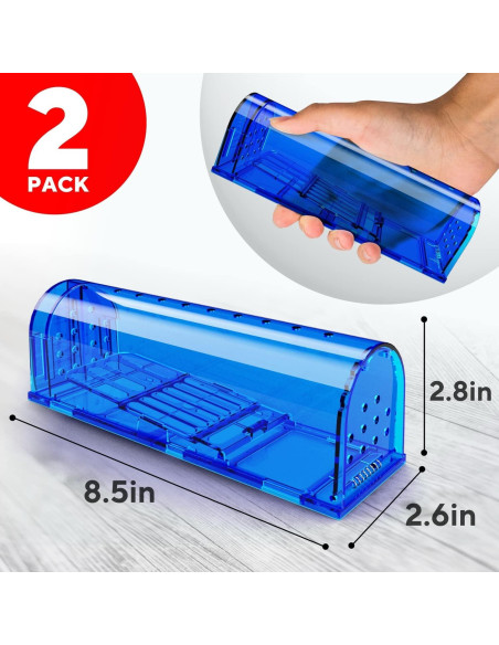 Trampas Humanas para Ratones GEROSSI - Paquete de 2 Reutilizables