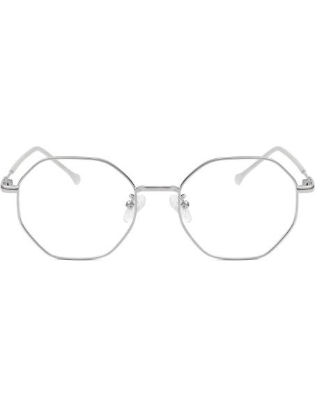 Gafas NIDOVIX Sin Prescripción Unisex Polígono Plata UV400