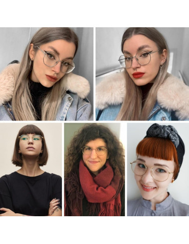 Gafas NIDOVIX Sin Prescripción Unisex Polígono Plata UV400