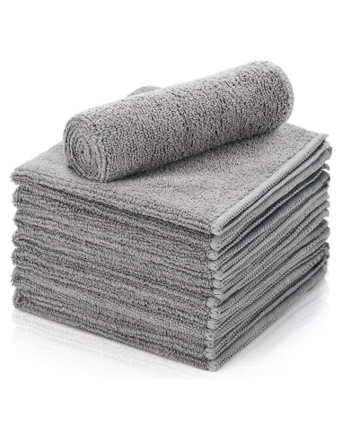 Paños de Microfibra Honeydak 8 Pack 30x30 cm Gris para Limpieza