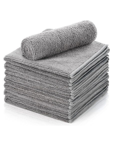 Paños de Microfibra Honeydak 8 Pack 30x30 cm Gris para Limpieza