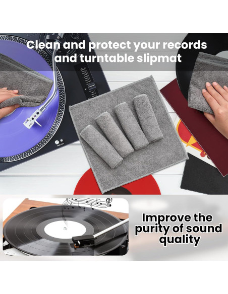 Paños de Microfibra Honeydak 8 Pack 30x30 cm Gris para Limpieza