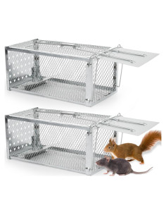 Trampas Humanas para Ratones Febiaeu - Paquete de 2, Acero Inoxidable