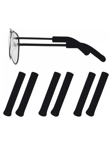 6 Almohadillas de Algodón Negras SHUNCHG para Gafas Cómodas