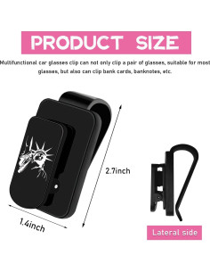 Soporte de Gafas para Visera de Coche Ohleats Estatua de la Libertad 2