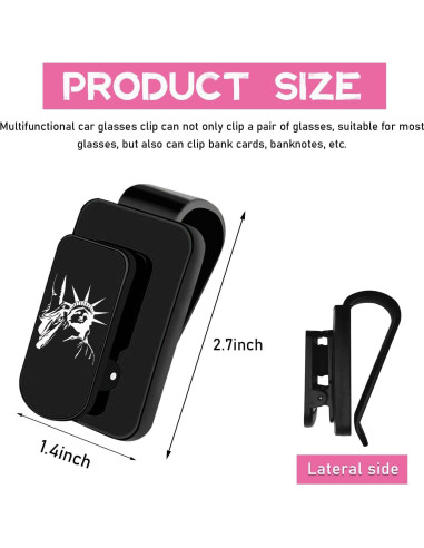 Soporte de Gafas para Visera de Coche Ohleats Estatua de la Libertad