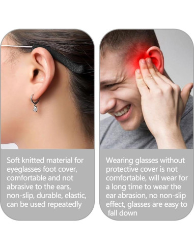 6 Almohadillas de Algodón Negras SHUNCHG para Gafas Cómodas