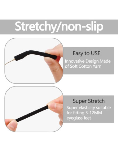 6 Almohadillas de Algodón Negras SHUNCHG para Gafas Cómodas