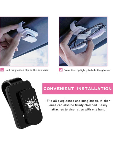 Soporte de Gafas para Visera de Coche Ohleats Estatua de la Libertad