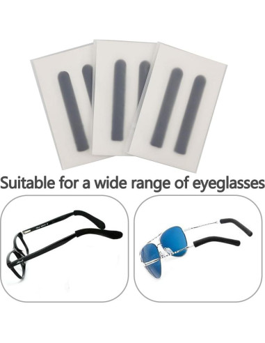 6 Almohadillas de Algodón Negras SHUNCHG para Gafas Cómodas