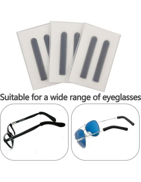 6 Almohadillas de Algodón Negras SHUNCHG para Gafas Cómodas