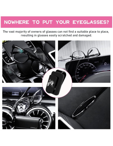 Soporte de Gafas para Visera de Coche Ohleats Estatua de la Libertad