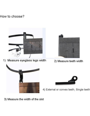 Patas de Gafas de Reemplazo Janky Plateadas 13.97 cm 3-en-1
