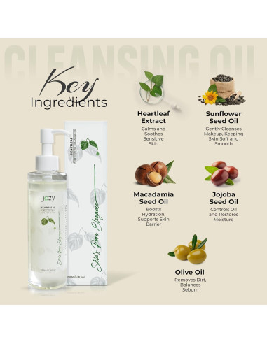 Aceite Limpiador de Poros Jozy 200ml - Desmaquillante Suave