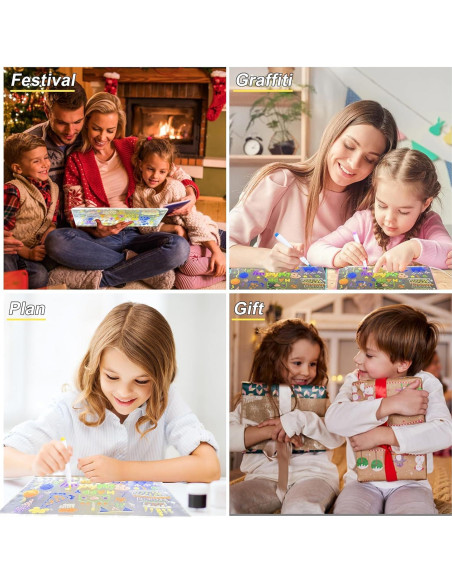 Tablero de Notas LED Ntrjtrss 30x20cm con 7 Marcadores