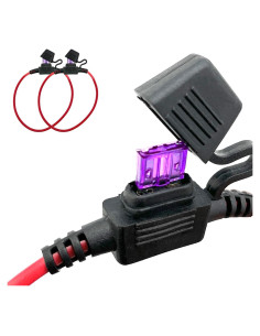 Soporte de Fusible Inline MGI 18AWG con 2 Fusibles Mini 3AMP