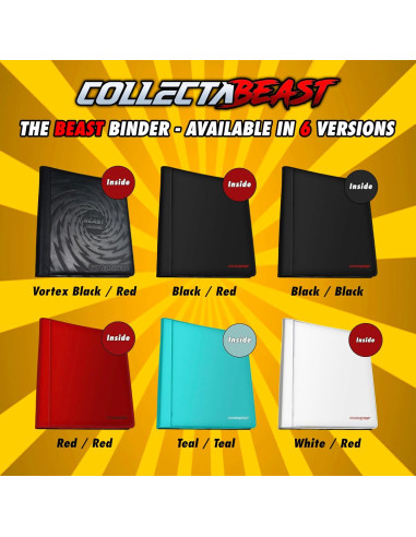Álbum de Tarjetas 1280+ CollectaBeast Vortex Negro/Rojo