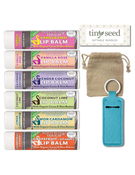 Set de 6 Bálsamos Labiales Veganos Soothing Touch - Jumbo