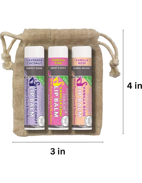 Set de 6 Bálsamos Labiales Veganos Soothing Touch - Jumbo
