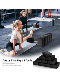 10 Bloques de Yoga EVA Antideslizantes Yilloog 23x15x7.5cm 2