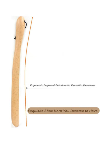 Cuchara de Zapato Bamber 38 cm Madera de Haya Ergonómica