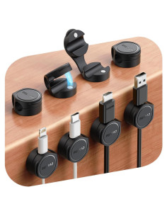 Organizador de Cables FLYLEAD 8 Clips Magnéticos Silicona