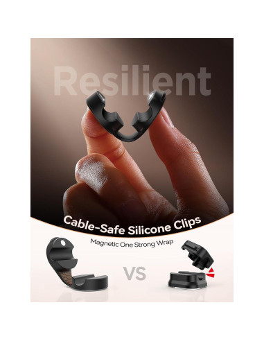 Organizador de Cables FLYLEAD 8 Clips Magnéticos Silicona