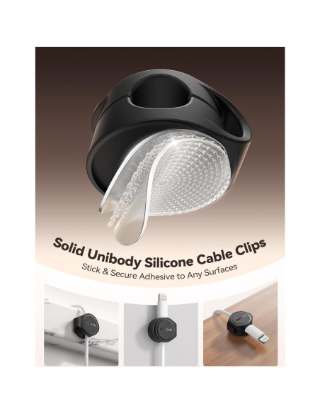 Organizador de Cables FLYLEAD 8 Clips Magnéticos Silicona